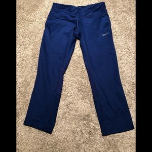 Blue nike crop leggings